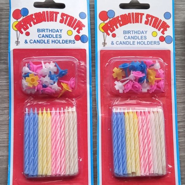 Velas con soporte para pastel