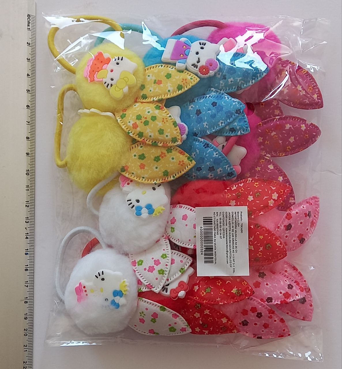 Felpa pompón con lazo - Paquete con 12 