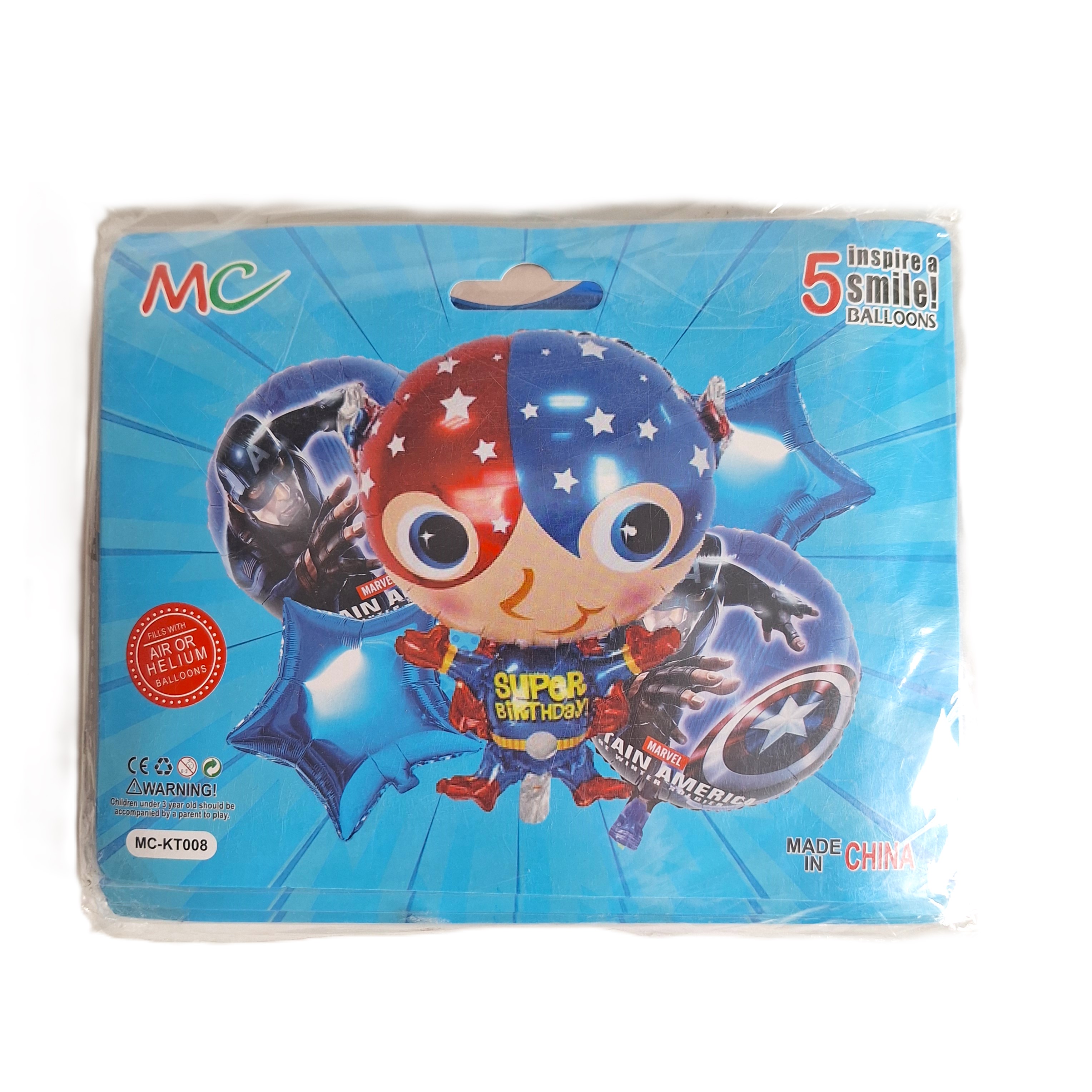 Set de decoración de 5 globos