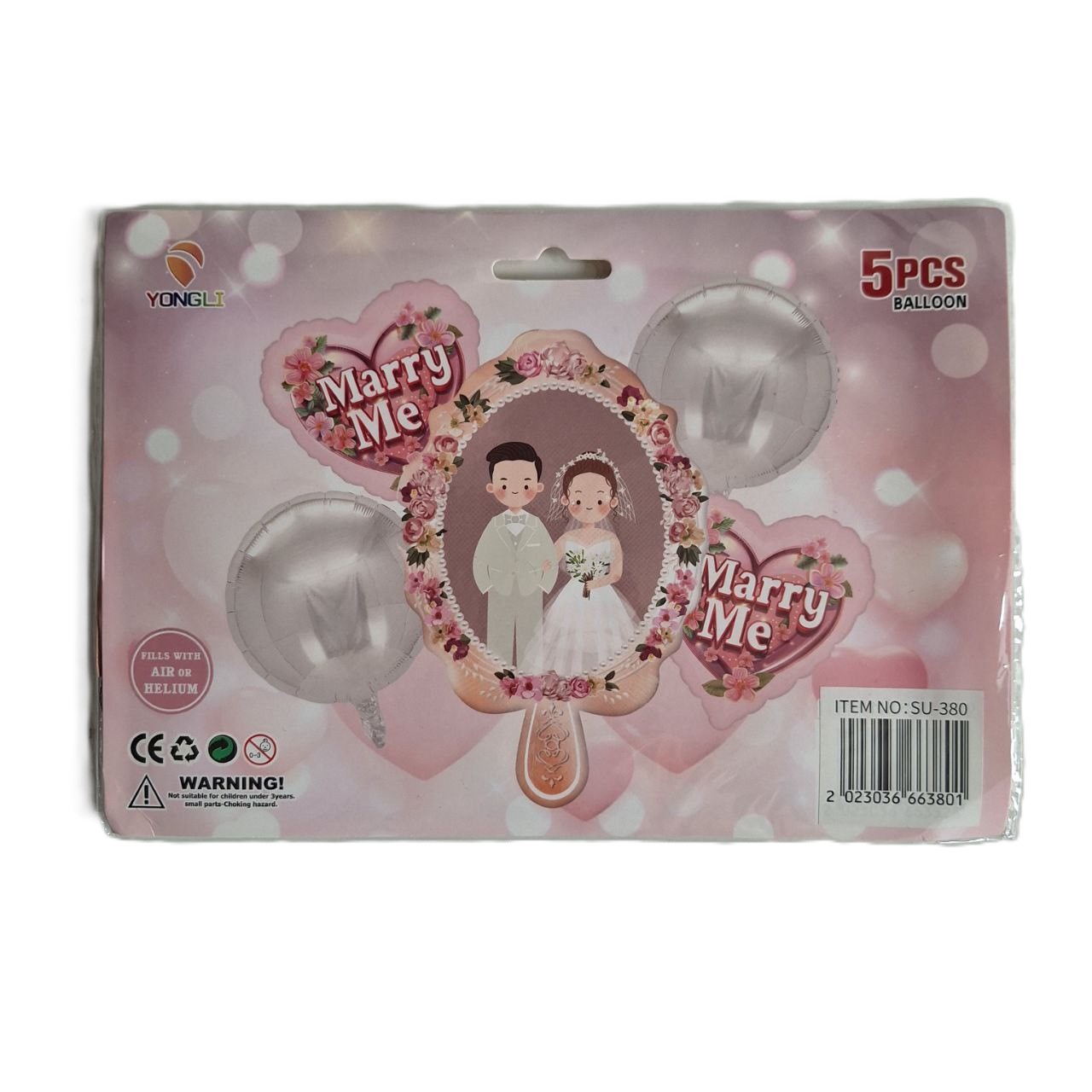 Set de decoración de 5 globos