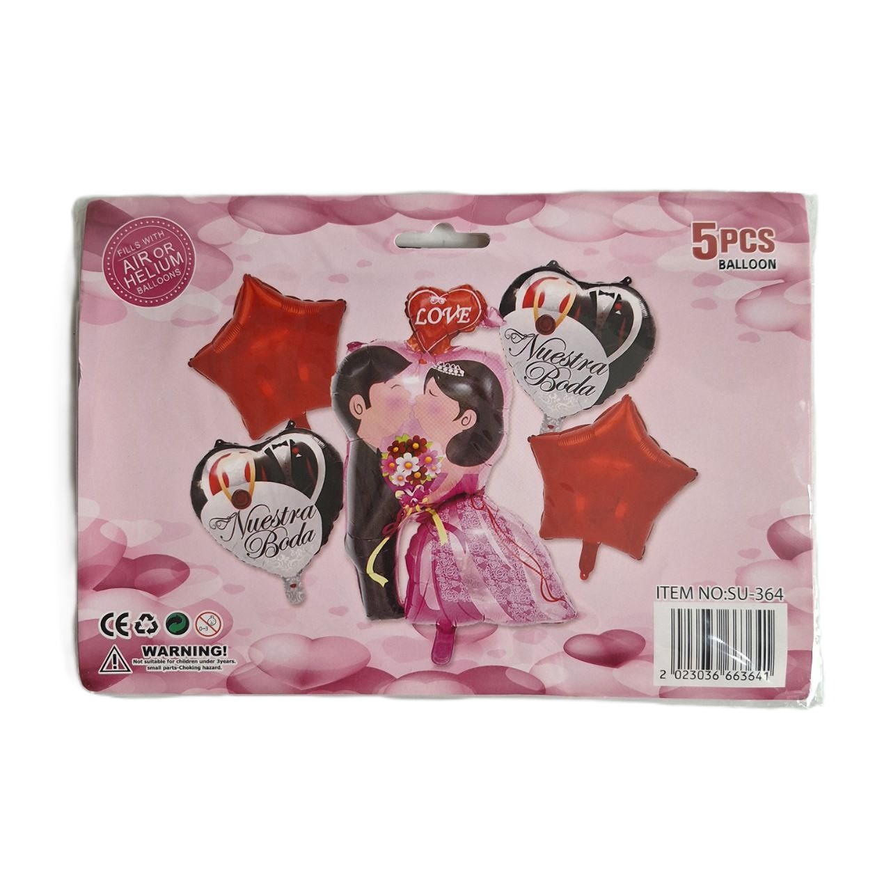 Set de decoración de 5 globos