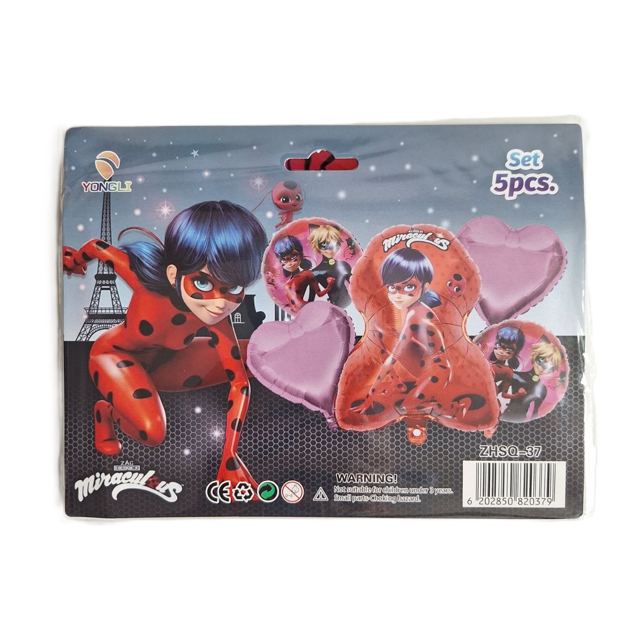 Set de decoración de 5 globos