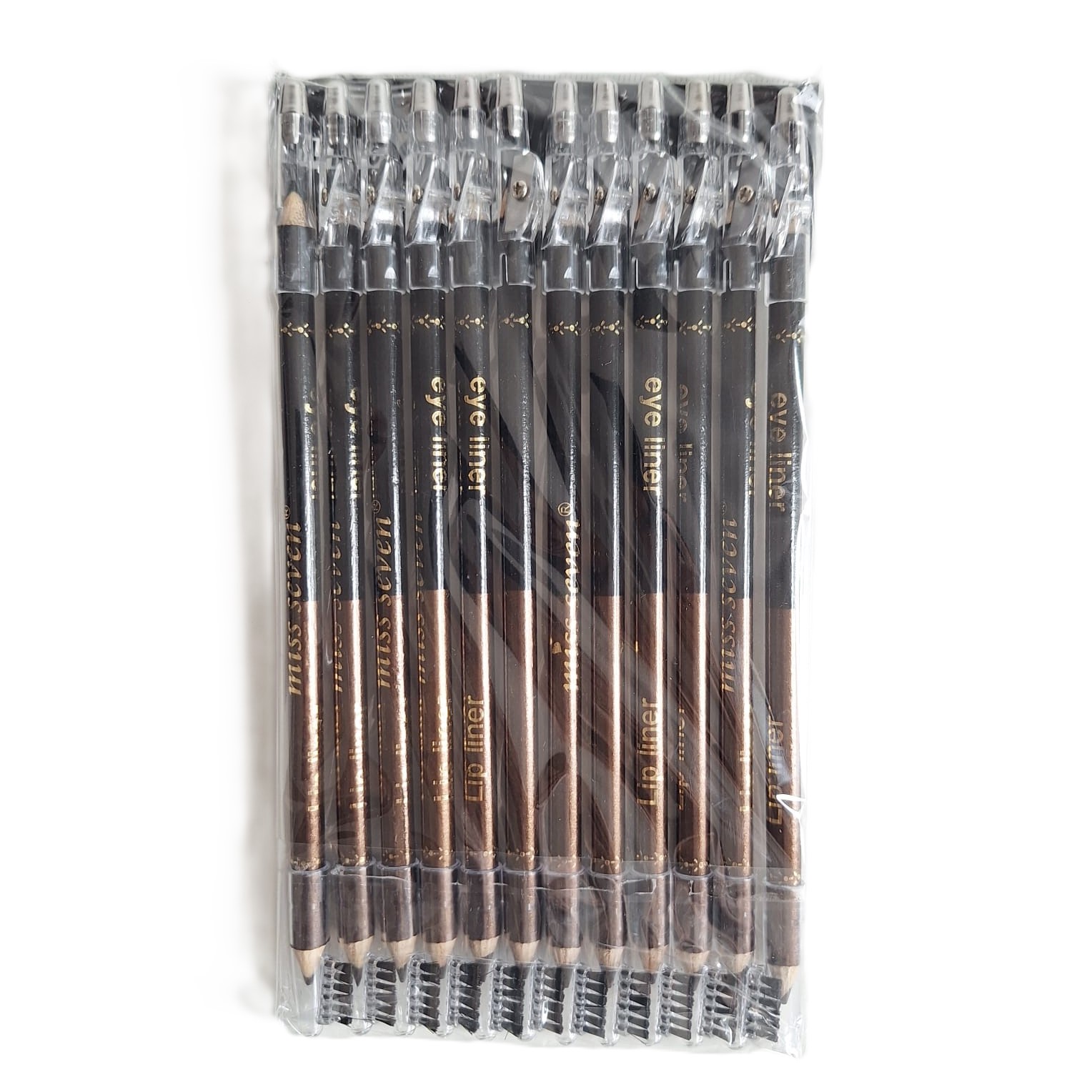 Mitad, negro/ carmelita, paq con 12 