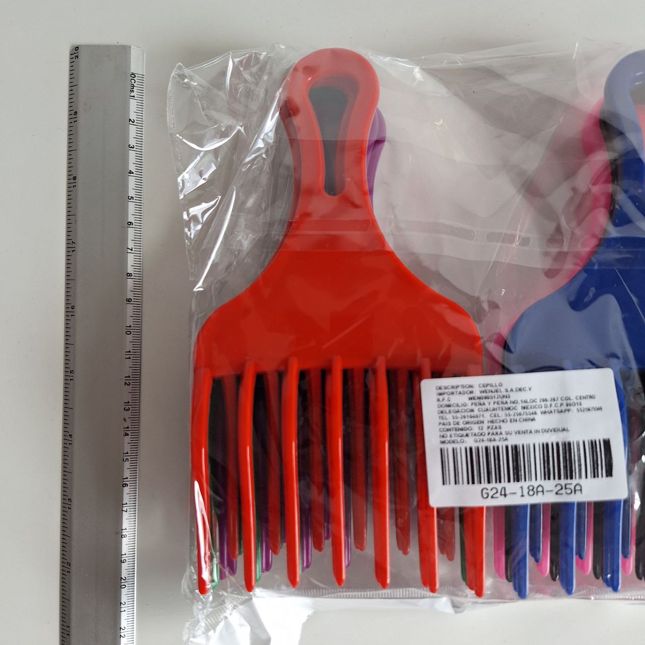 Peine - Peineta Extra Grande, Paq con 12