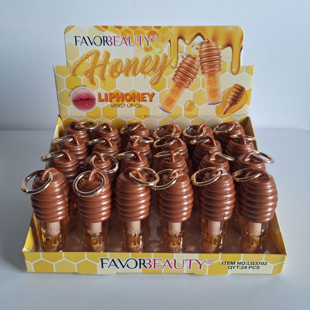 Brillo de Labios  - Brillo Miel, caja con 24