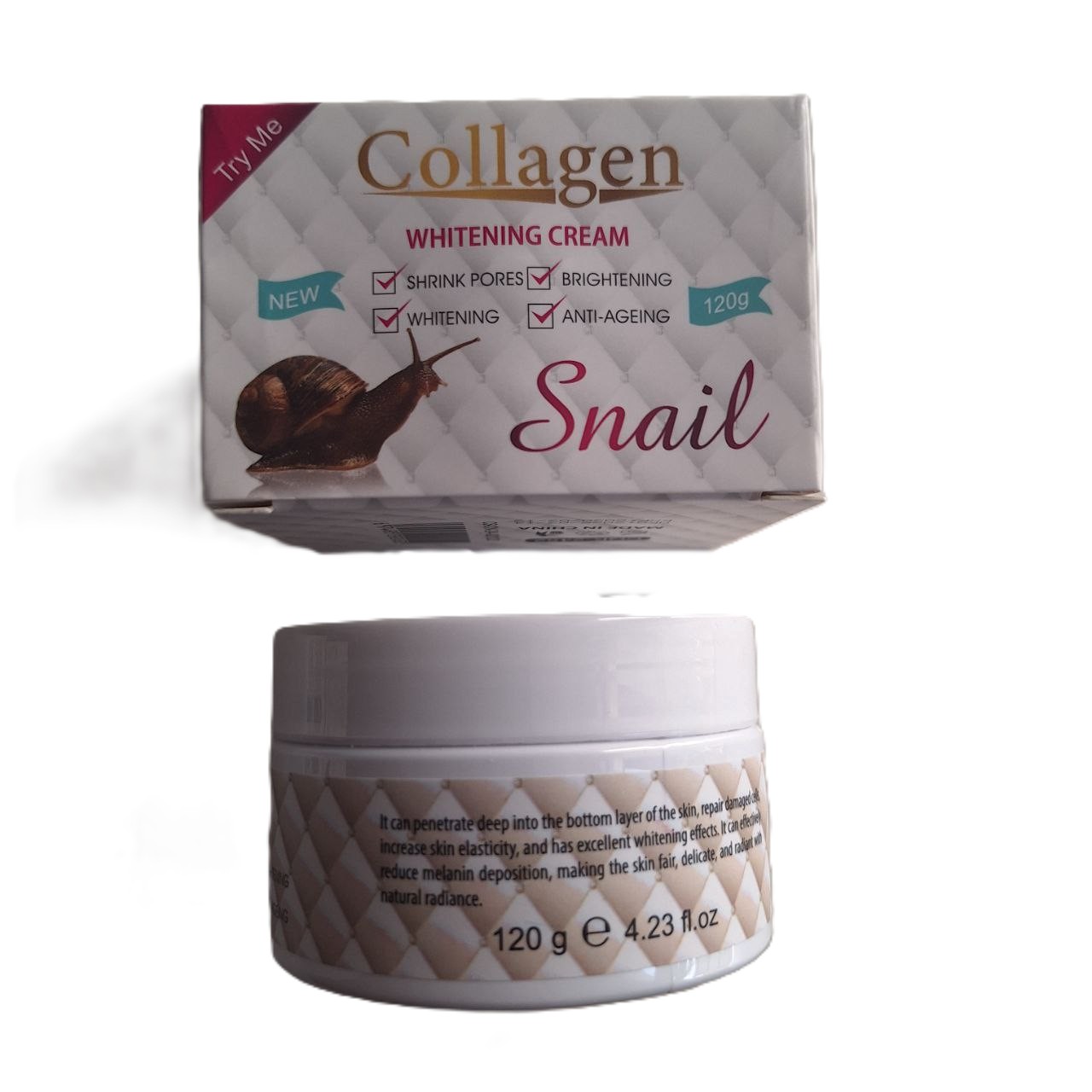 Crema Facial - Blanqueadora, Colágeno Snail ( 120 g )