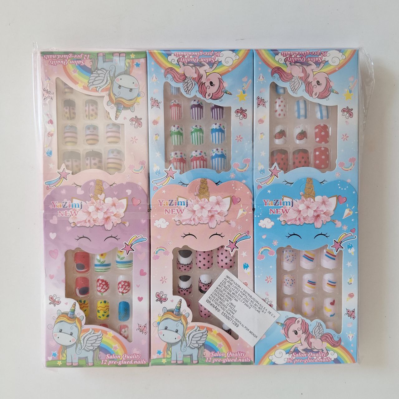 Uñas con decoraciones  - Paq con 12 cajas 