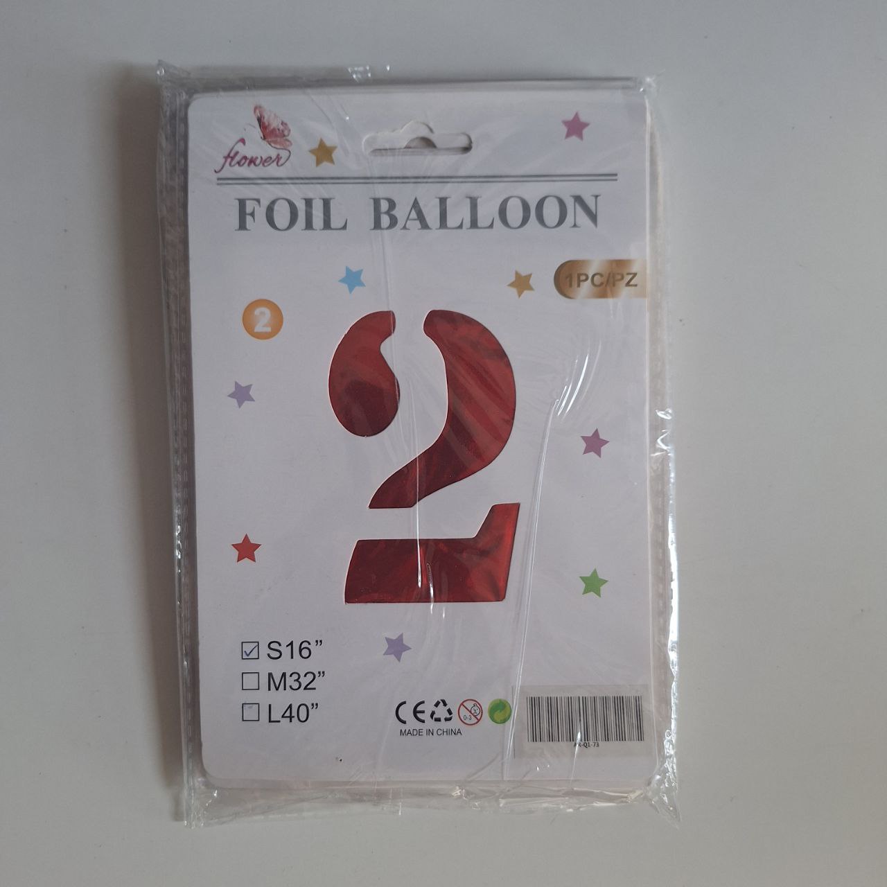 Globo de # rojo 16 pulgadas - # 2