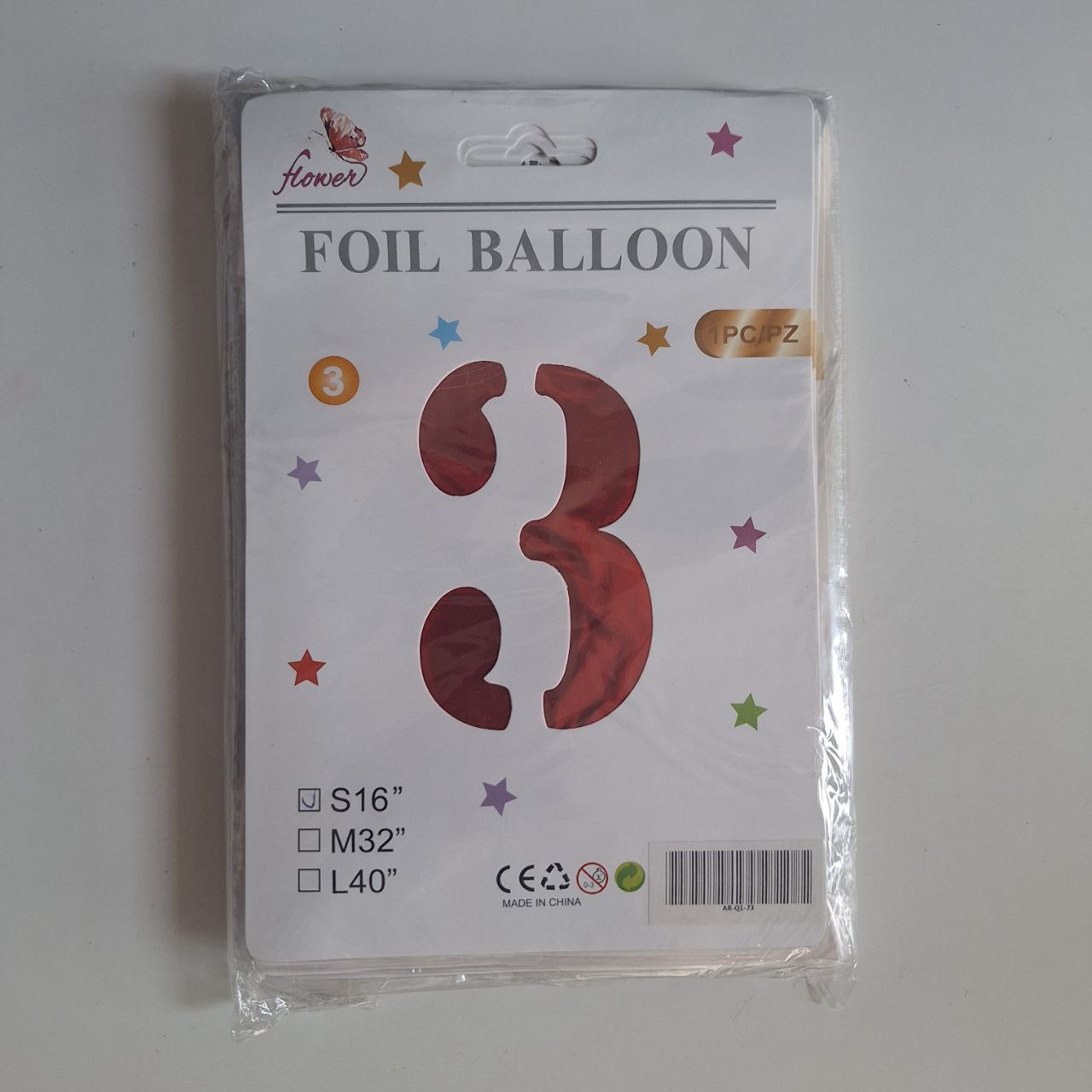 Globo de # rojo 16 pulgadas - # 3