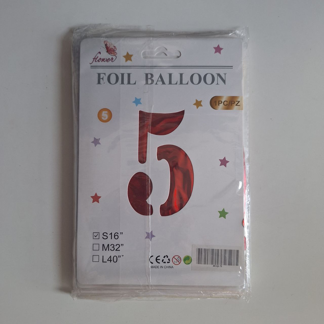 Globo de # rojo 16 pulgadas - # 5