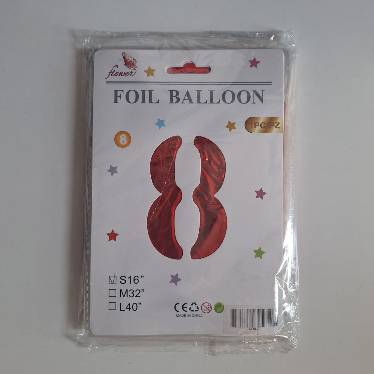 Globo de # rojo 16 pulgadas - # 8