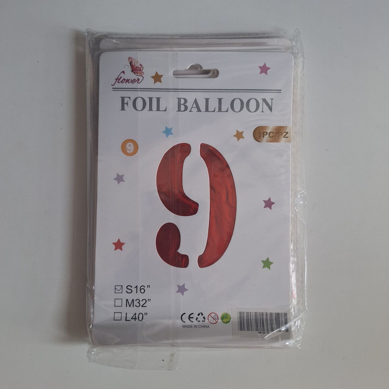 Globo de # rojo 16 pulgadas - # 9