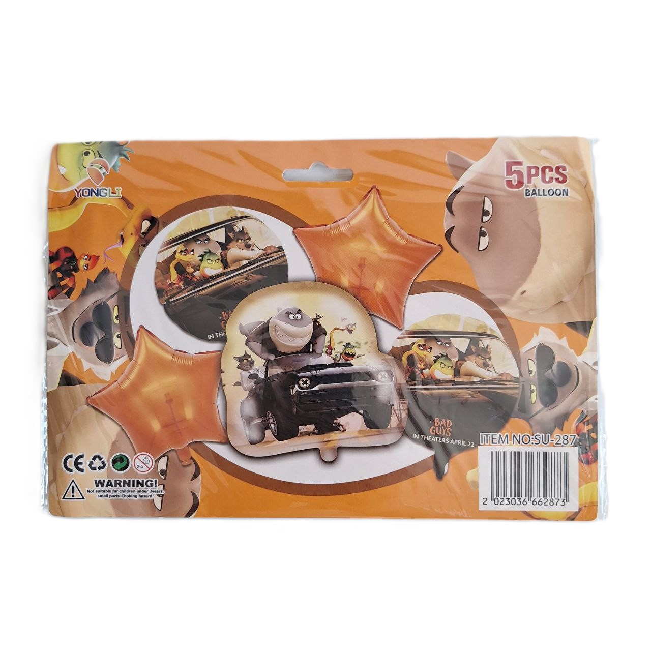 Set de decoración de 5 globos