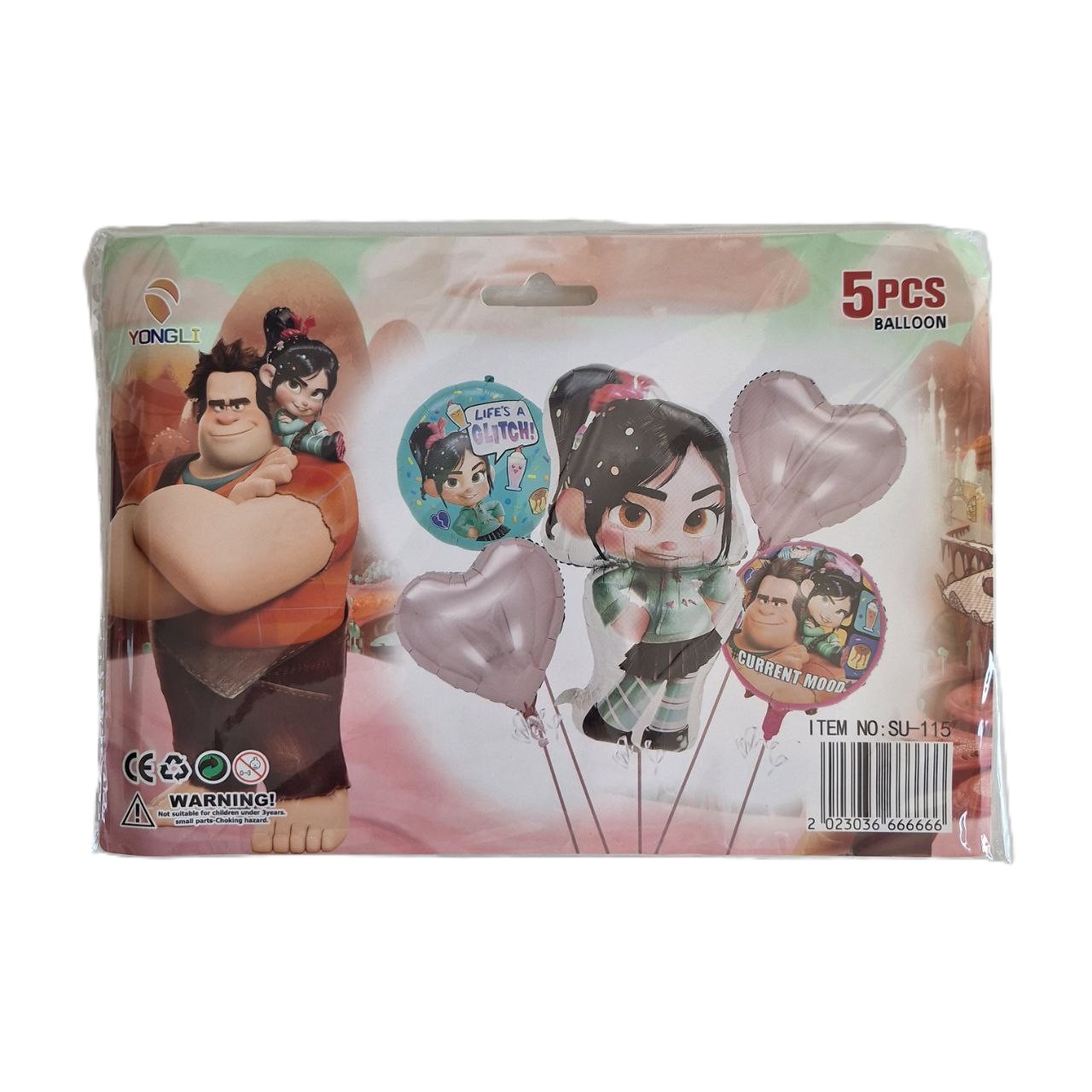 Set de decoración de 5 globos