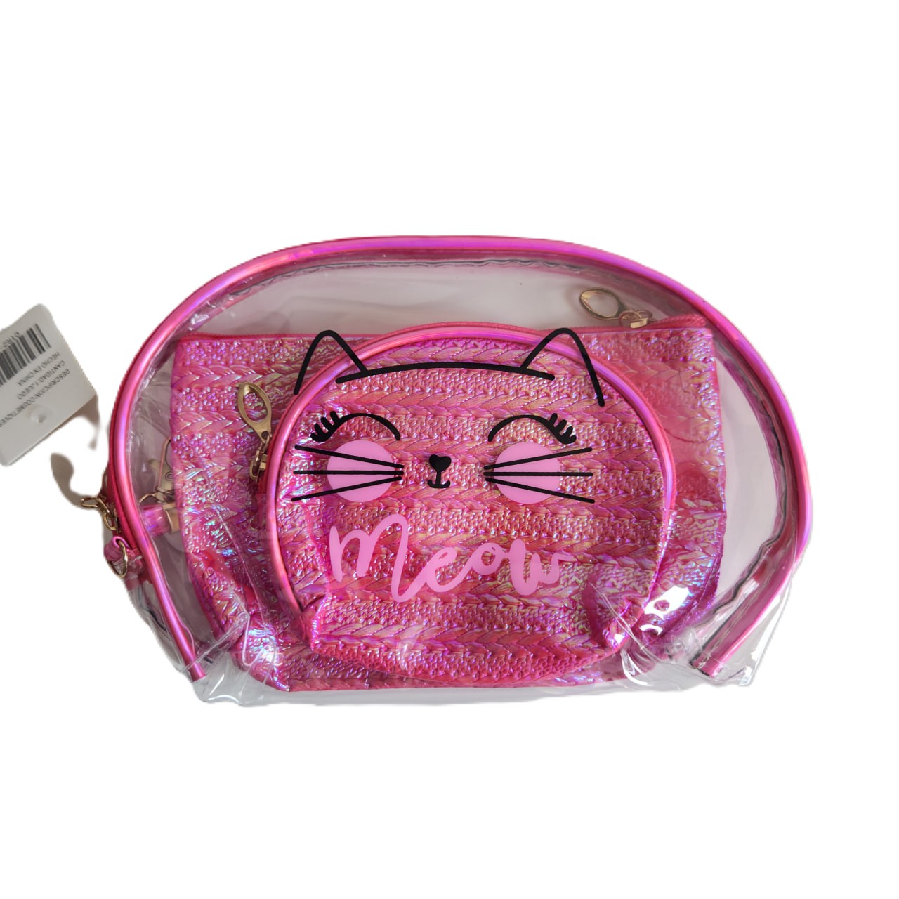 Cosmetiquera  - Gata "Meow" 3 piezas 