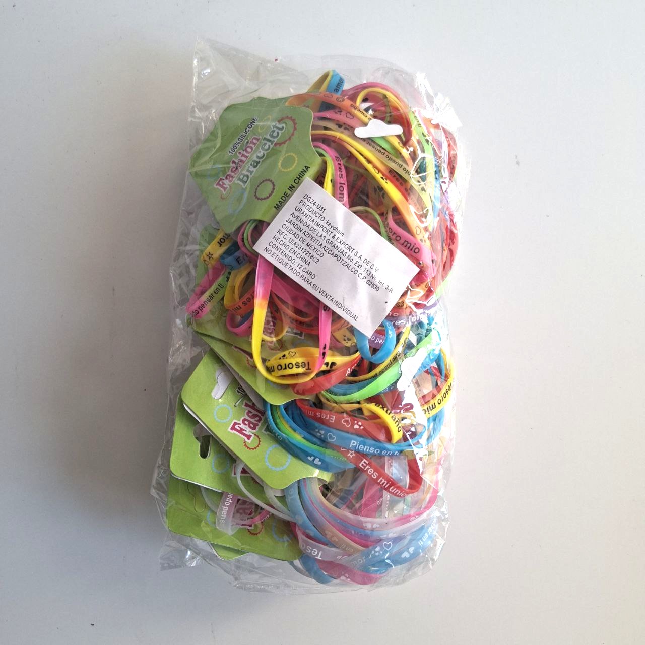 Ligas pulsera con frases