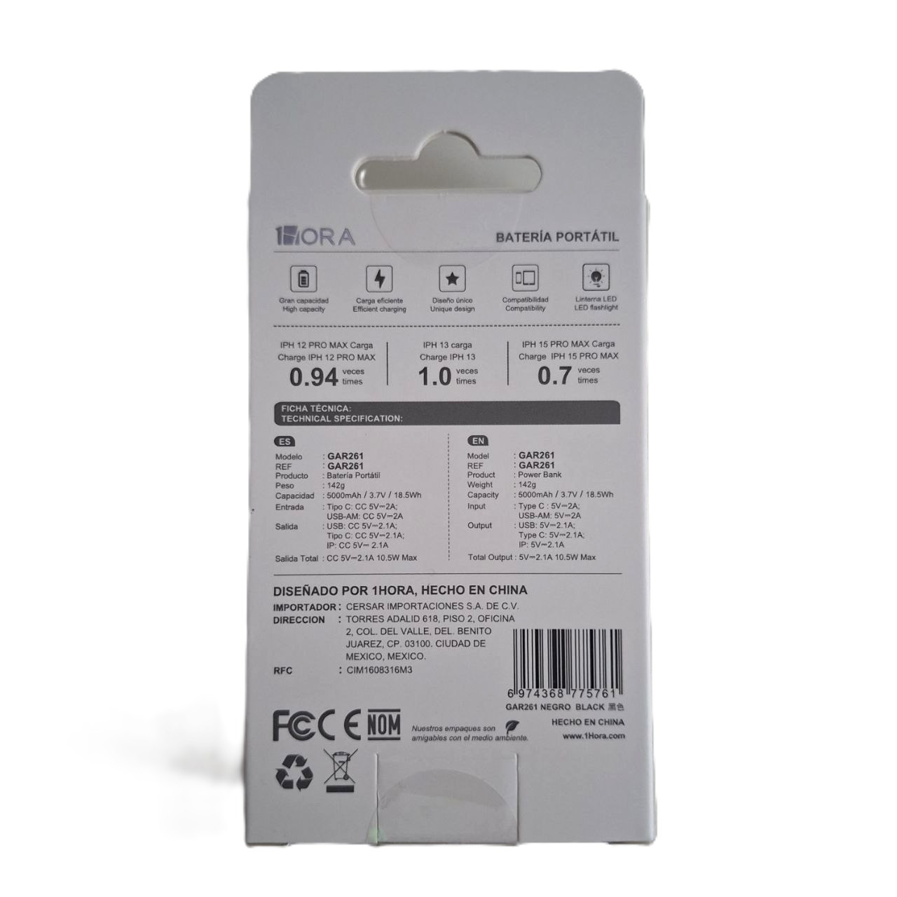 Batería Portátil 5000mAh - Potencia y Comodidad en tu Bolsillo 2