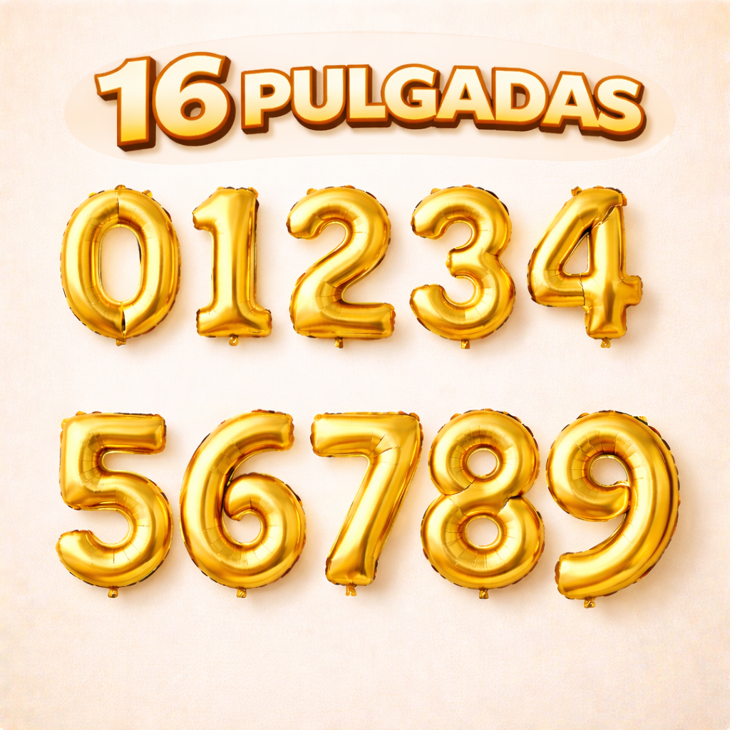 Globo de # dorado 16 pulgadas/40 cm