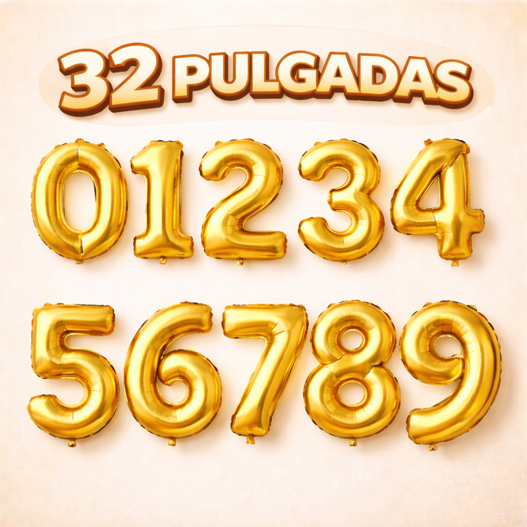 Globo de # dorado, 32 pulgadas